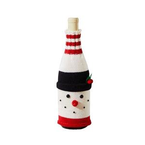Cubiertas de decoraciones navideñas creativas para mesa, bolsas de champán de punto de muñeco de nieve de Papá Noel para botella de vino - Product Image 2