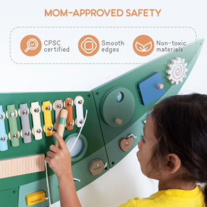 กระดานกิจกรรมไม้ธีมไดโนเสาร์สำหรับเด็กเล็ก แบบมอนเตสซอรี่ - Product Image 4