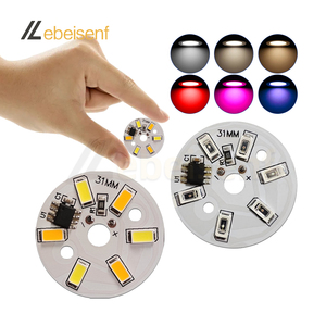<strong>Controller</strong>-free <strong>DC</strong> 5V 3W LED Dual Color Round Board SMD5730 Warm+White or Red+Blue Lamp Beads Smart <strong>IC</strong> <strong>Switch</strong> Switchable Color - Product Image 1