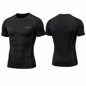 Youth Compression Shirt Long Sleeve Base Layer Athletic Training <b>Top</b> Custom Team Logo Football Soccer Sportswear - Product Image 2