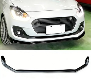 Kit Carrozzeria per <span class=keywords><strong>Suzuki</strong></span> Swift 2016-2020, Labbro Paraurti Anteriore, Minigonne Laterali, Labbro Posteriore, Sportivo in ABS di Alta Qualità, Nero, Gancio di Traino Avvitabile - Product Image 6