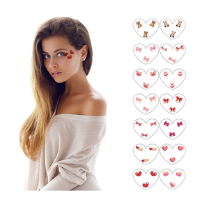 Tatuajes Temporales de Diseño Mixto, Adhesivos Impermeables para el Cuerpo, Calcomanías Coloridas con Estampados Faciales para la Playa, Cosplay, Festivales y Fiestas - Product Image 1
