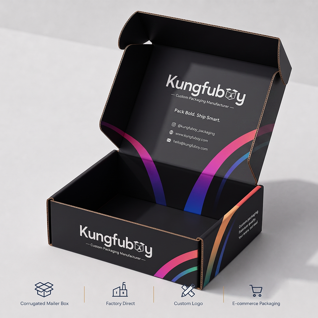 Custom Printed Full Color Corrugated Mailer Box for Beauty PR E-commerce Subscription Retail Kits
