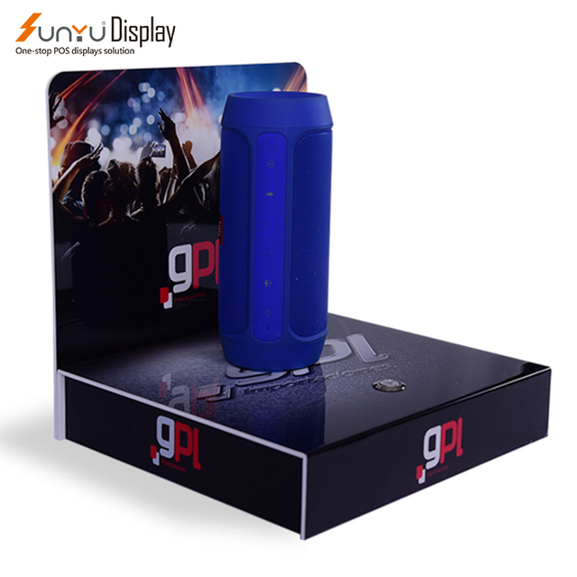 Custom Table Counter Acrylic Speaker Display Audio Display Stand  Microphone Display Stand for Detachable