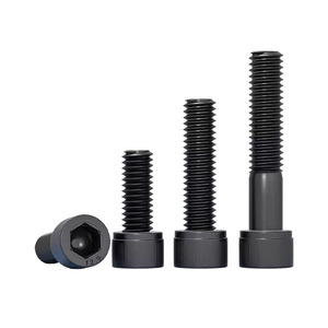 304 Stainless Steel Black Cup Head Hex Socket Screws M3 M4 M5 M6 Grade 12.9 Metric Standard Thread Construction Industry - Product Image 1
