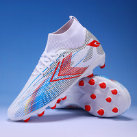 Chaussures de football AG/FG hautement personnalisables, fabrication OEM/ODM, unisexe, pour printemps, été, automne, intérieur/extérieur, semelle en caoutchouc durable