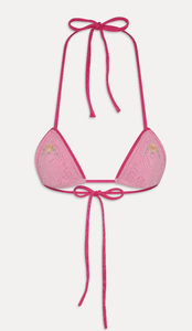 Vente en gros <span class=keywords><strong>de</strong></span> maillots <span class=keywords><strong>de</strong></span> bain bikini pour femme, personnalisés, tricotés, brodés à motifs floraux, style triangle, à nouer autour du cou, taille basse, coupe audacieuse, en Repreve, pour la <span class=keywords><strong>plage</strong></span>, OEM - Product Image 5