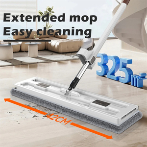 Serpillère plate de grande taille de 42 cm <span class=keywords><strong>sans</strong></span> lavage à la main, serpillère en microfibre pour sols, serpillère à essorage humide et sèche, absorbante, pour le nettoyage des sols, des carreaux, des outils ménagers - Product Image 5