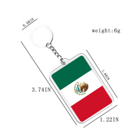 Porte-clés et pendentifs en acrylique Porte-clés légers Drapeaux mexicains Accessoires de divers pays pour les fans