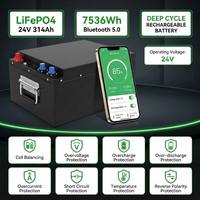 Batterie LiFePO4 au phosphate de fer et de lithium intelligente 48V 324Ah, haute capacité, empilable, cycle profond, BMS intelligent, application Bluetooth