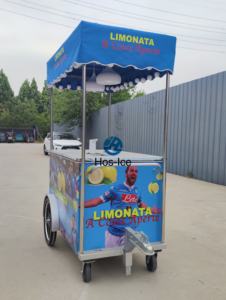 Carrello per gelati da strada venditore <span class=keywords><strong>di</strong></span> birra carrello a spinta mini freezer piccolo carrello a mano alimentazione a batteria rimorchio alimentare - Product Image 5