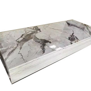 中国メーカー製 1220x2440mm 3mm <span class=keywords><strong>PVC</strong></span>大理石シート UVコーティング 防水壁パネルシート 3年保証付き - Product Image 4