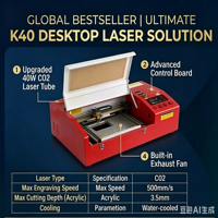 Machine de gravure et de découpe au laser CO2 pour le bois et le papier, prise en charge DST/DXF, haute rigidité, CNC Mini 60W