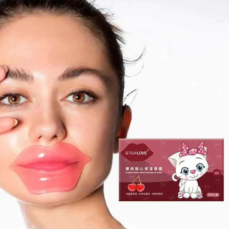 24k Kollagen Großhandel OEM neue Verpackung klar Rose Gel Schlaf pflegende Lippen maske