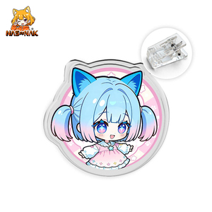 Custom Acrylic Bag Clip Note Paper Clip Back to School Promotional Gift Customizable Logo Mascot <b>Anime</b> Character Cartoon Image - Product Image 2