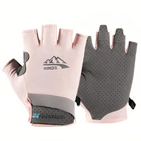 Gants de cyclisme, antidérapants, résistants à l'usure, protection solaire, design fin, compatibles écran tactile, respirants, en soie glacée, demi-doigts