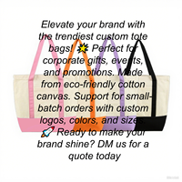 Sac fourre-tout en toile avec logo personnalisé d'usine mini sac fourre-tout brodé petit sac à main cadeau en toile de coton grand sac fourre-tout surdimensionné
