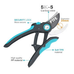 Ciseaux de jardin en acier au carbone à 4 points de pivotement, conception brevetée, économie <span class=keywords><strong>d</strong></span>'effort, <span class=keywords><strong>test</strong></span>és par la fréquence <span class=keywords><strong>d</strong></span>'utilisation du produit - Product Image 3