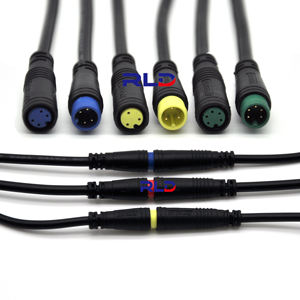 M6 M7 M8 Cable eléctrico enchufe IP65 macho hembra 2pin 3pin 4pin 5pin <span class=keywords><strong>Conector</strong></span> Led iluminación exterior Cable impermeable - Product Image 2
