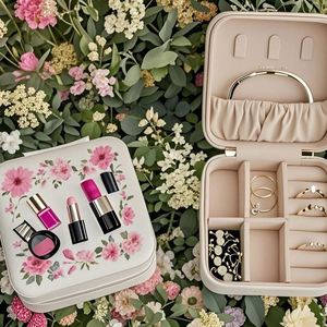 Hot Sale Foldable PU Leather Travel Jewelry Organizer Zippered Storage Case Cartoon Stylish Fashionable <b>Gift</b> Box Packaging - Product Image 6