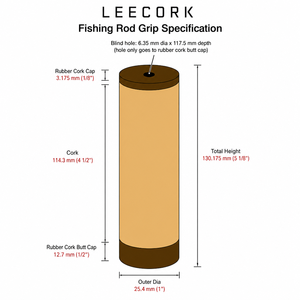 Manche en liège écologique avec surface finement poncée au toucher doux et chaud, composite caoutchouc-liège pour la fabrication de cannes à pêche vierges - Product Image 4