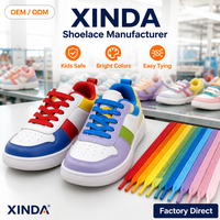 Lacets ronds tressés en nylon Xinda Premium durables pour baskets, chaussures de course et bottes de travail, 120 cm, embouts métalliques robustes
