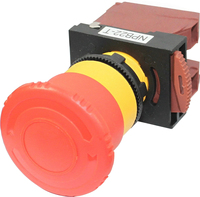 NPB22 Industrial 22mm plástico Metal electrónico LED impermeable botón de parada de emergencia 10A 240V 1NO1NC terminal de tornillo cabeza grande