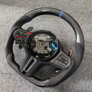 Volante de Cuero Perforado de Fibra de Carbono Personalizado para <span class=keywords><strong>BMW</strong></span> Serie G LCI G20 G30 G21 G22 G23 320i 325i 330i 2019 2020 2023 - Product Image 3