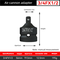 Adaptateur pneumatique 3/4 en gros, adaptateur de clé électrique 1/2 pouce, adaptateur de canon à air 3/8, qualité industrielle carrée, phosphate noir