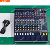 Mixer Audio Konsol EFX8/EFX12/EFX16 8/12/16 Kanal dengan Phantom Power 48V, EQ 3-band, Prosesor Efek Digital DSP Terintegrasi untuk Disko, Bar, Klub