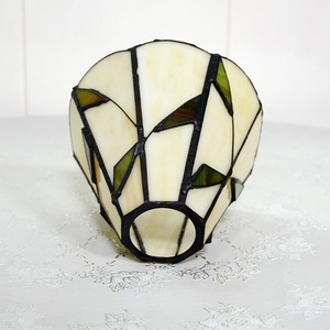 Night Light Accessories <strong>Glass</strong> Replacement <strong>Lampshade</strong> Vintage 6 Inch White Blue Green Leaf Shade Cover for Chandelier Table Lamp - Product Image 5