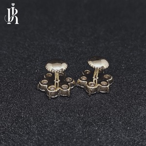14K Gold Trendy Natural Stone Bezel Setting <b>Earrings</b> | Handmade <b>Fine</b> Jewelry | Party & Everyday Wear | Factory Direct Wholesale - Product Image 3