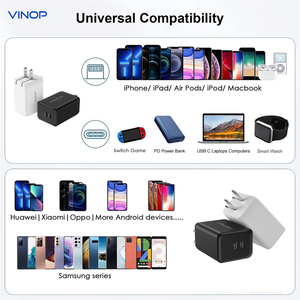 Adaptador de Pared USB Pequeño 2026 con Certificación PD QC PPS KC QC3.0, Cargador GaN de 25W 45W con Certificado PSE para <span class=keywords><strong>iPhone</strong></span> y Samsung - Product Image 6