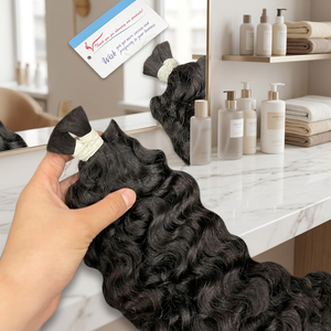Producto al por mayor 2026: Extensiones de cabello virgen rizado birmano a granel, cabello humano vietnamita con cutícula completa, cabello birmano. - Product Image 2