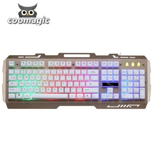 RGB gamer teclado游戏键盘clavier有线usb笔记本电脑人体工学led电脑键盘pc