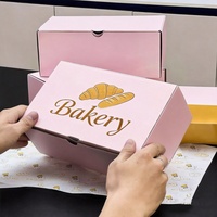 Boîte de rangement en carton ondulé de qualité alimentaire personnalisée pour boulangerie