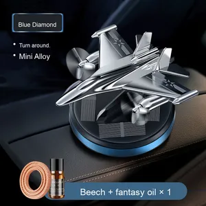 Cao cấp năng lượng mặt trời máy bay & xe hơi hương thơm trang trí lâu dài ánh sáng trang trí nội thất kim loại hương liệu làm mát - Product Image 6