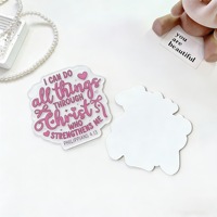 Accessoires de badge personnalisables en acrylique à dos plat, lettres anglaises, série Santé, pour étudiants, avec languette de fixation, pour étiquettes nominatives et poudres en vrac