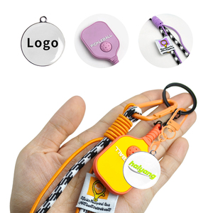 Porte-clés Thème Pickleball avec Pendentif Logo Métallique, Ornement de Raquette en Silicone Souple, Accessoire Sportif Portable Multi-Scénarios - Product Image 5