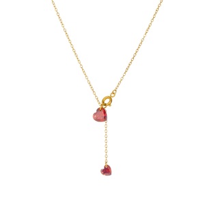 Stainless Steel Heart Pendant Necklace Red Rhinestone Clavicle Chain Gift Jewelry - Product Image 5