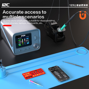 Tapis magnétique I2C pour vis de réparation de téléphone, tapis de tri de vis anti-perte avec aimant puissant, organisateur de poste de travail portable - Product Image 2
