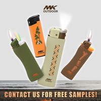 Briquet à flamme normale MK avec affichage électronique, boîte en plastique, briquet moderne pour fumeurs, logo OEM personnalisé, briquets électroniques à gaz