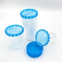 Conteneur alimentaire en plastique injecté, choix de couleur personnalisé, 32 oz, 16 oz, couvercle torsadé réutilisable avec gobelet