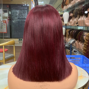 Prix de gros Perruques de cheveux humains pour femmes 12 pouces Couleur Piano Perruque Kim Bob 2x6 Cheveux humains vierges - Product Image 4