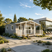 Maison Extensible 40Ft 20Ft, Villa Conteneur Préfabriquée Pliable en Acier, 2, 3 ou 4 Chambres