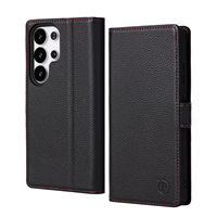 Étui de téléphone portefeuille en cuir PU pour Samsung Galaxy S25 Ultra, vente en gros