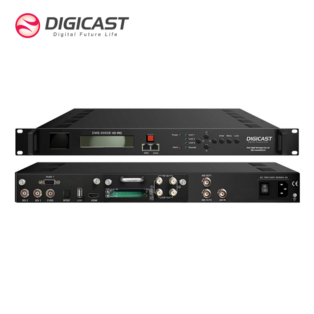 DMB-9060B 2*Tuners to HD-MI/SDI/CVBS MPEG2/H.264/HEVC H.265 Integrated Receiver Decoder IRD