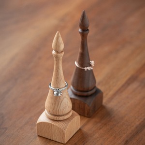 Ff2410 đồ trang sức hiển thị đứng Vòng hiển thị giá đồ trang sức tổ chức chủ Cone cổ điển bằng gỗ Vòng chủ - Product Image 5