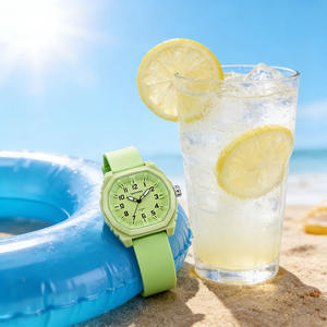 Montre à quartz Unsix tendance, dernière version, 16 mm, pour élèves du primaire et du <span class=keywords><strong>secondaire</strong></span>, silencieuse, à aiguilles, verre antichoc, silicone, étanche - Product Image 5