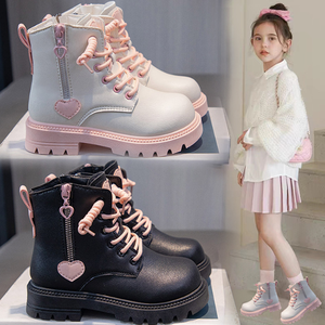 Nouvelles chaussures décontractées pour enfants à la mode, bottes en cuir mignonnes pour bébé fille, bottes à semelle souple pour filles, automne - Product Image 2